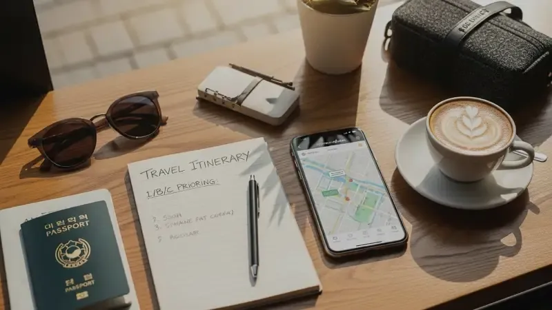 해외여행 일정 짜는 법 완벽 가이드! 동선 최적화와 우선순위 설정으로 싸우지 않는 여행법